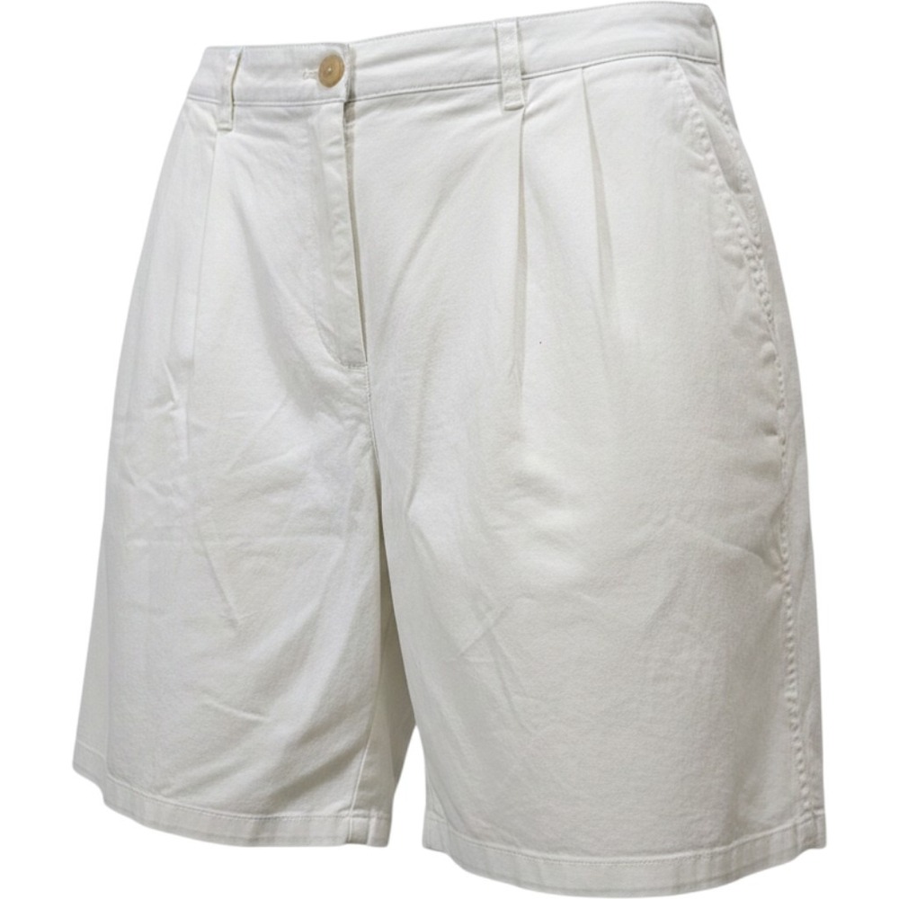 J.Crew Double Pleated High Rise Chino Shorts Women 16 Casual White Preppy NWT